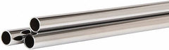 ECONOCO - 60" Max Width Round Tubing Closet Rod - 1" Diam, Chrome Finish - Americas Industrial Supply