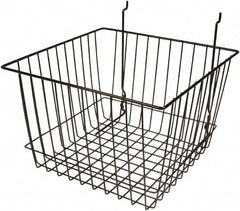 ECONOCO - 12" Deep, Square Steel Peg Board/Slatwall Basket - 12" Wide x 8" High - Americas Industrial Supply