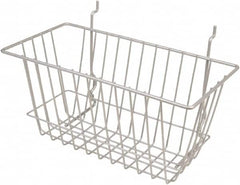 ECONOCO - 6" Deep, Rectangular Steel Peg Board/Slatwall Basket - 12" Wide x 6" High - Americas Industrial Supply