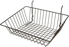 ECONOCO - 12" Deep, Rectangular Steel Peg Board/Slatwall Basket - 15" Wide x 5" High - Americas Industrial Supply