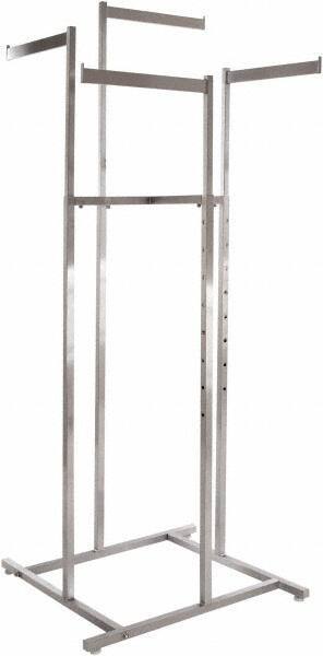 ECONOCO - Chrome 4-Way Display Rack - 71" High - Americas Industrial Supply