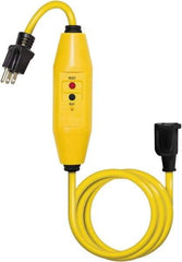 Tower - 1 Outlet, 125 Volt, 15 Amp Rating, 4 to 6 mA Max Surge, Plug In, Automatic, Commercial, Industrial GFCI - 6 Ft. Long Cord, 5-15P and R NEMA Configuration, Polycarbonate Housing - Americas Industrial Supply