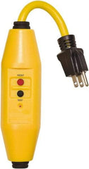 Tower - 1 Outlet, 125 Volt, 15 Amp Rating, 4 to 6mA Max Surge, Plug In, Automatic, Commercial, Industrial GFCI - 1/2 Ft. Long Cord, 5-15P NEMA Configuration, Polycarbonate Housing - Americas Industrial Supply