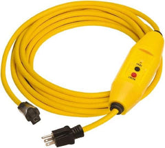 Tower - 1 Outlet, 125 Volt, 15 Amp Rating, 4 to 6mA Max Surge, Plug In, Automatic, Commercial, Industrial GFCI - 50 Ft. Long Cord, 5-15P and R NEMA Configuration, Polycarbonate Housing - Americas Industrial Supply