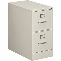 Hon - 15" Wide x 29" High x 26-1/2" Deep, 2 Drawer Vertical File - Steel, Light Gray - Americas Industrial Supply