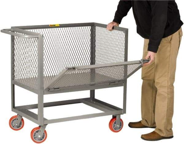 Little Giant - 2,000 Lb Capacity Steel Raised Deck Box Truck - Steel Deck, 30" OAW, 48" Platform Length x 20" Platform Height, Polyurethane Casters - Americas Industrial Supply