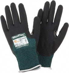 PIP - Size S, ANSI Cut Lvl A2, Cut Resistant Gloves - Palm, Fingers & Knuckles Coated, Green/Black - Americas Industrial Supply