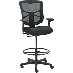 ALERA - 51-5/8" High Stool - 25.63" Wide x 26" Deep, Fabric Mesh Seat, Black - Americas Industrial Supply