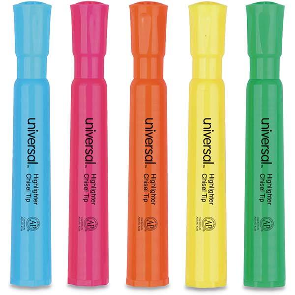 UNIVERSAL - Markers & Paintsticks Type: Highlighters Color: Assorted - Americas Industrial Supply