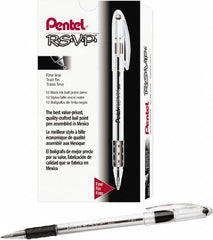 Pentel - Conical Ball Point Pen - Black - Americas Industrial Supply