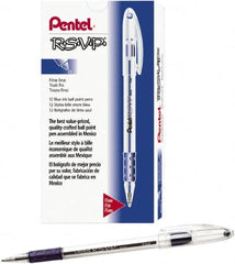 Pentel - Conical Ball Point Pen - Blue - Americas Industrial Supply