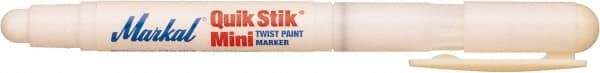 Markal - White Solid Paint Marker - Fine Medium Tip, Alcohol Base Ink - Americas Industrial Supply