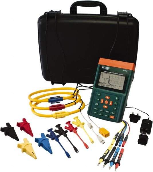 Extech - PQ3350-3, Digital True RMS Clamp Meter with 24" Flex Jaws - 600 VAC, 3000 AC Amps, Measures Voltage, Current, Frequency - Americas Industrial Supply