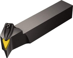 Sandvik Coromant - DVTN, Left Hand Cut, -27.50° Lead Angle, 1" Shank Height x 1" Shank Width, Negative Rake Indexable Turning Toolholder - 6" OAL, VNMG 16 04 08 Insert Compatibility, Series T-Max P - Americas Industrial Supply