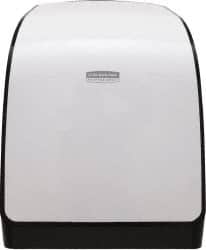 Kimberly-Clark Professional - Manual, Plastic Paper Towel Dispenser - 1 Roll with Stub 7-1/2", White - Americas Industrial Supply