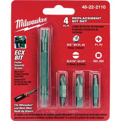 Milwaukee Tool - Screwdriver Bit Sets Type: Screwdriver Bit Drive Size: 1/4 (Inch) - Americas Industrial Supply