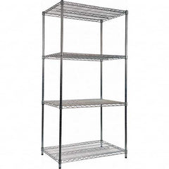 ALERA - 4,000 Lb Capacity 4 Shelf Wire Shelving - Starter Unit - Americas Industrial Supply