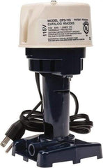 Little Giant Pumps - 1.2 Amp, 115 Volt, 1/30 hp, 1 Phase, Thermal Plastic Evaporative Cooler Pumps Machine Tool & Recirculating Pump - 9.3 GPM, 12 psi, 9" Overall Height, 4-1/2" Body Length, ABS Impeller, Open Fan Cooled Motor - Americas Industrial Supply