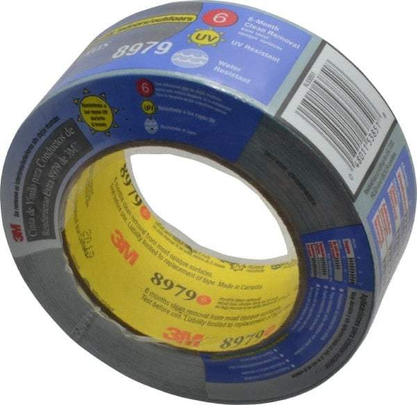 3M - 2" x 25 Yds Blue Duct Tape - 12.1 mil, Rubber Adhesive, Polyethylene Film Backing, 36 Lb/ln Tensile Strength, 200°F Max, Series 8979 - Americas Industrial Supply