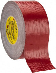 3M - 3" x 55m Red Duct Tape - 12.1 mil, Rubber Adhesive, Polyethylene Film Backing, 36 Lb/ln Tensile Strength, 200°F Max, Series 8979N - Americas Industrial Supply