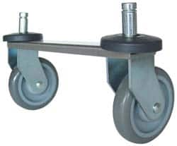 Value Collection - 5" Diam x 1-1/4" Wide, Polyurethane Rigid Caster - 600 Lb Capacity, Friction Ring Stem Mount - Americas Industrial Supply