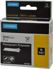 Rhino - 216" Long, White Permanent Polyester Tape Self Laminating Label - For RHINO 6000 or RHINO 6500 - Americas Industrial Supply