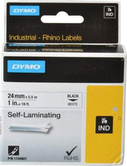 Rhino - 216" Long, White Vinyl Self Laminating Label - For RHINO 6000 or RHINO 6500 - Americas Industrial Supply
