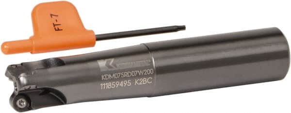 Kennametal - 0.474" Cut Diam, 3/4" Shank Diam, 4.05" OAL, Indexable Ball Nose End Mill - Americas Industrial Supply