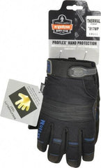 Ergodyne - Size S (7) Amara Cold Protection Work Gloves - For Mechanic's & Lifting, Uncoated, Hook & Loop Cuff, Full Fingered, Black, Paired - Americas Industrial Supply