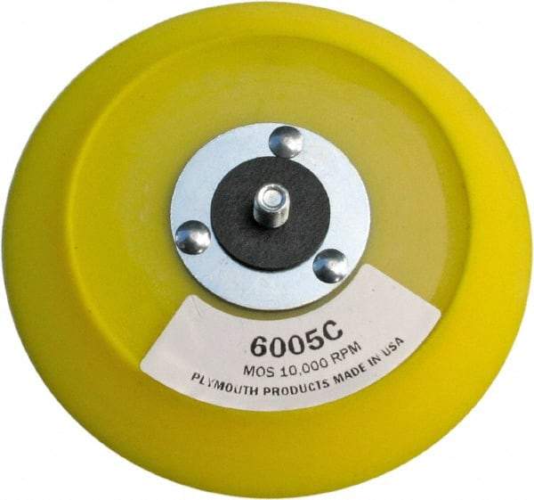 Made in USA - 5" Diam Hook & Loop Disc Backing Pad - Medium Density, 10,000 RPM - Americas Industrial Supply