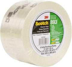 3M - Filament & Strapping Tape Type: Filament Tape Color: Clear - Americas Industrial Supply