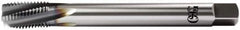 OSG - M16x2.00 Metric Coarse 4 Flute 6H Plug Spiral Flute Tap - Vanadium High Speed Steel, TiCN Finish, 110mm OAL, Left Hand Flute, Right Hand Thread, D7, Series 13118 - Americas Industrial Supply