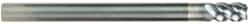 OSG - 10mm, 4 Flute, Single End, Solid Carbide, 1mm Corner Radius End Mill - 100mm OAL, 45° Helix, Right Hand Flute, 15mm LOC, Right Hand Cut, 30mm Extended Reach - Americas Industrial Supply