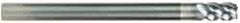 OSG - 3/8", 4 Flute, Single End, Solid Carbide, 0.02" Corner Radius End Mill - 3" OAL, 45° Helix, 3/8" LOC, 1" Extended Reach - Americas Industrial Supply