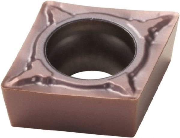 Seco - CCMT21.52 F1 Grade TP1030 Cermet Turning Insert - TiAlSiN Finish, 80° Diamond, 1/4" Inscr Circle, 3/32" Thick, 1/32" Corner Radius - Americas Industrial Supply