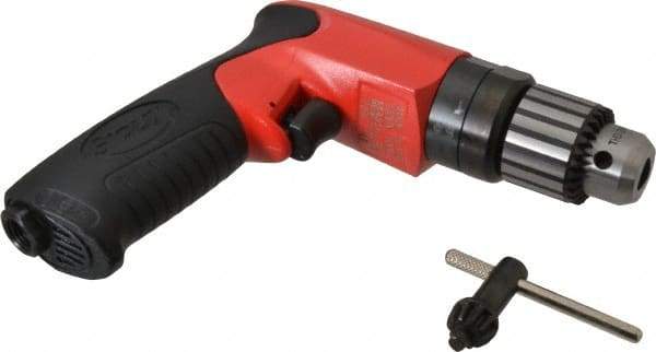 Sioux Tools - 3/8" Keyed Chuck - Pistol Grip Handle, 4,000 RPM, 11.8 LPS, 25 CFM, 0.6 hp - Americas Industrial Supply