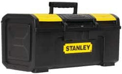 Stanley - 3 Compartment Tool Box - 18-7/8" Wide x 10-1/4" Deep x 9" High, Polypropylene, Black/Yellow - Americas Industrial Supply