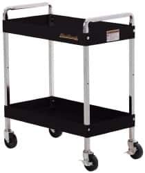 Blackhawk by Proto - 350 Lb Capacity, 30" Wide x 16" Long x 35-1/2" High Standard Utility Cart - 2 Shelf, Steel, Swivel Casters - Americas Industrial Supply