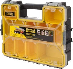 Stanley - 17-1/2" Wide x 14-1/2" High x 4-1/2" Deep, Deep Small Parts Storage Box - Polypropylene Resin Frame, 10 Compartments, 3-1/4" Wide x 3-1/2" High x 4-3/8" Deep Bin - Americas Industrial Supply