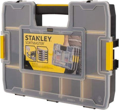 Stanley - 14-39/64" Wide x 2-39/64" High x 11-13/32" Deep, SortMaster Junior - Polypropylene Resin Frame, 14 Compartments - Americas Industrial Supply