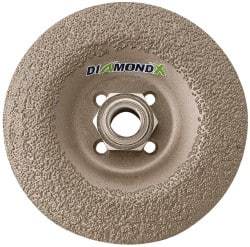 Camel Grinding Wheels - 24 Grit, 4-1/2" Wheel Diam, 1/4" Wheel Thickness, Type 29 Depressed Center Wheel - Diamond, 13,300 Max RPM - Americas Industrial Supply