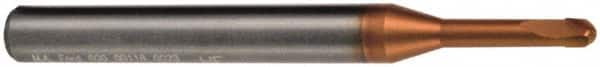 M.A. Ford - 12mm Diam, 7.5mm LOC, 2 Flute Solid Carbide Ball End Mill - ALtima 52 Finish, Single End, 102mm OAL, 12mm Shank Diam, Spiral Flute - Americas Industrial Supply
