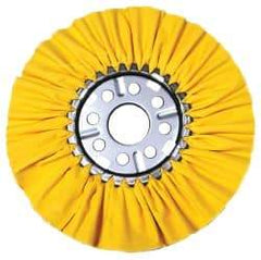 Osborn - 10" Diam x 1/2" Thick Unmounted Buffing Wheel - 16 Ply, Ventilated Bias Cut, 2" Arbor Hole, Hard Density, Coarse Grade - Americas Industrial Supply