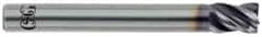 OSG - 1/2", 4 Flute, Single End, Solid Carbide, Corner Chamfer End Mill - 5" OAL, 35° Helix, Right Hand Flute, 5/8" LOC, Right Hand Cut - Americas Industrial Supply