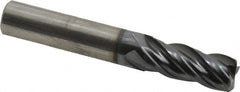 OSG - 3/8", 4 Flute, Single End, Solid Carbide, 0.045" Corner Radius End Mill - 2-1/2" OAL, 35° Helix, Right Hand Flute, 7/8" LOC, Right Hand Cut - Americas Industrial Supply