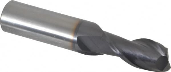 OSG - 11/16", 1-3/8" LOC, 3/4" Shank Diam, 4" OAL, 2 Flute, Solid Carbide Square End Mill - Americas Industrial Supply