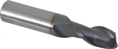 OSG - 11/16", 1-3/8" LOC, 3/4" Shank Diam, 4" OAL, 2 Flute, Solid Carbide Square End Mill - Americas Industrial Supply