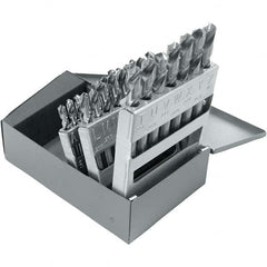 Chicago-Latrobe - 0.234 to 0.413", 118° Point, Bright Finish, High Speed Steel Screw Machine Length Drill Bit Set - Americas Industrial Supply