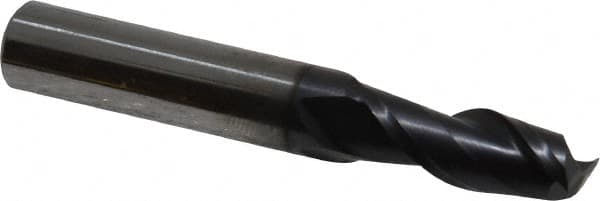 OSG - 11/32", 7/8" LOC, 3/8" Shank Diam, 2-1/2" OAL, 2 Flute, Solid Carbide Square End Mill - Single End, TiAlN Finish, Spiral Flute, 35° Helix, Centercutting, Right Hand Cut, Right Hand Flute, Series HP421 - Americas Industrial Supply
