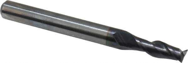 OSG - 7/32", 5/8" LOC, 1/4" Shank Diam, 2-1/2" OAL, 2 Flute, Solid Carbide Square End Mill - Single End, TiAlN Finish, Spiral Flute, 35° Helix, Centercutting, Right Hand Cut, Right Hand Flute, Series HP421 - Americas Industrial Supply